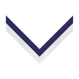 Royal Blue & White Stripe Clip on Medal Ribbon