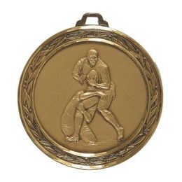 Diamond Edged Rugby Tackle Large Bronze Medal