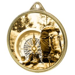 Hiking and Mountaineering Classic Texture 3D Print Gold Medal