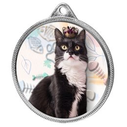 Cat Show Colour Texture 3D Print Silver Medal
