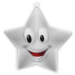 Happy Face Mini Star Silver Medal