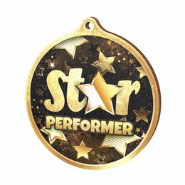 Star Performer Eco Friendly Wooden Medal