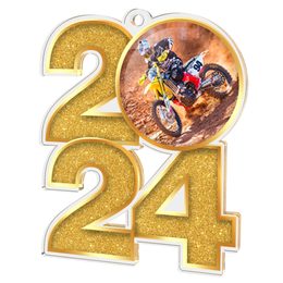 Motocross Acrylic 2024 Medal