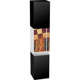 Staklo Black and Clear Solid Glass Cuboid Chess Trophy