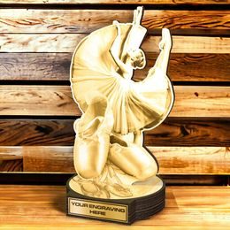 Grove Classic Ballet Dance Real Wood Trophy