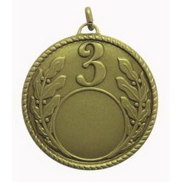 Third Place Laurel Logo Insert Brass Bronze Medal