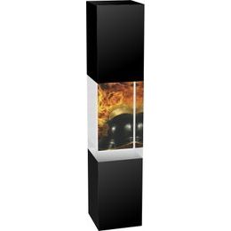 Staklo Black and Clear Solid Glass Cuboid Firefighting Trophy