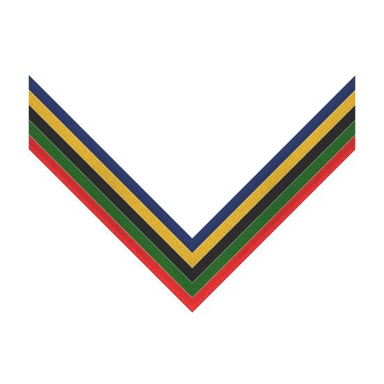 Olympic Multi Stripe Clip on Medal Ribbon