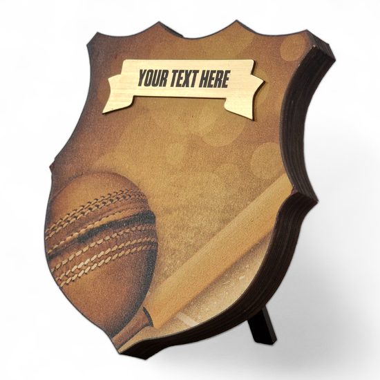 Heraldic Birchwood Cricket Sepia Shield