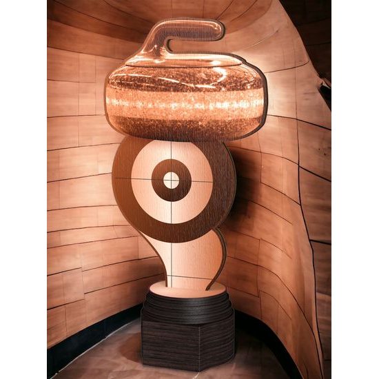 Frontier Classic Real Wood Curling Trophy