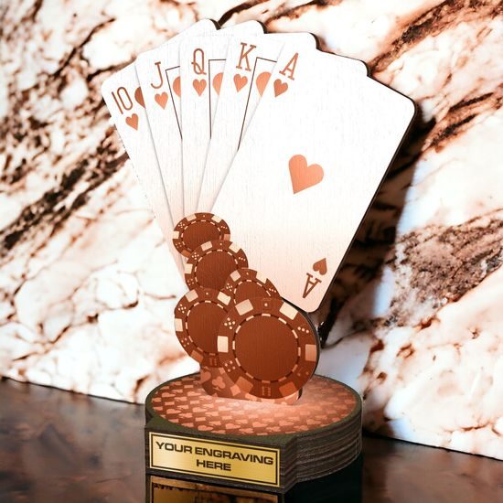 Grove Classic Poker Real Wood Trophy