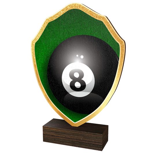 Arden Pool Real Wood Shield Trophy