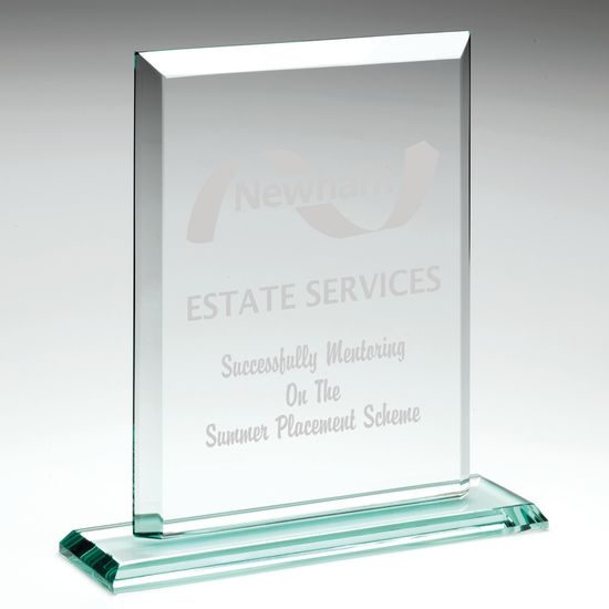 Mensa Jade Glass Bevelled Award