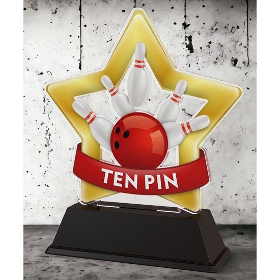 Mini Star Tenpin Bowling Trophy