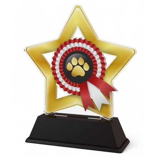 Mini Star Dog Paw Trophy
