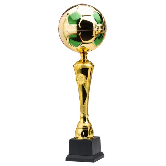 Werner Gold and Green Football Trophy
