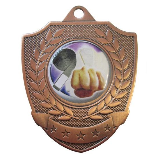 Shield Laurel Logo Insert Bronze Medal