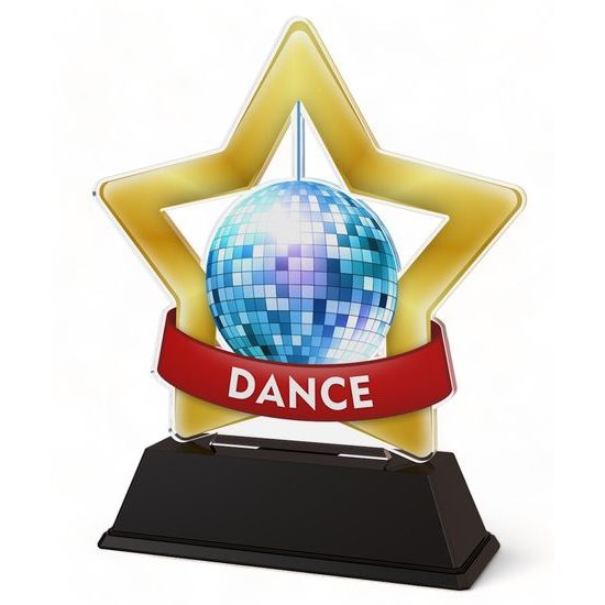 Mini Star Glitterball Dance Trophy