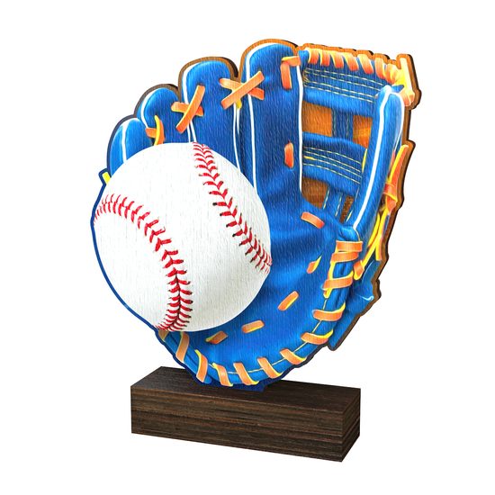 Sierra Baseball Mitt Real Wood Trophy