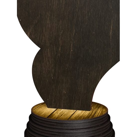 Frontier Real Wood Curling Trophy