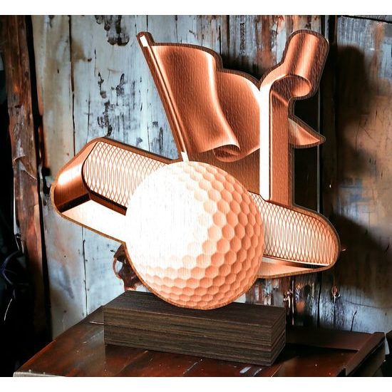 Sierra Classic Golf Putter Real Wood Trophy