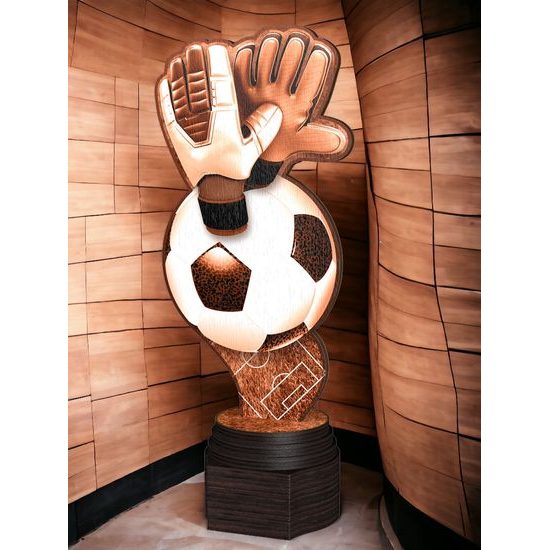 Frontier Classic Real Wood Football Goalkeeper Trophy
