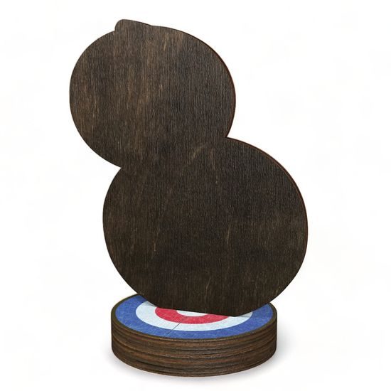 Grove Classic Curling Real Wood Trophy