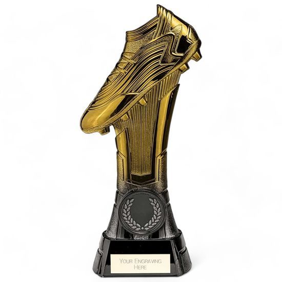Passarella Heavyweight Golden Boot Football Trophy (FREE CLUB LOGO)