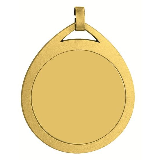 Teardrop Logo Insert Gold Brass Medal 60mm