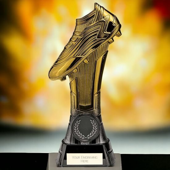 Passarella Heavyweight Golden Boot Football Trophy (FREE CLUB LOGO)