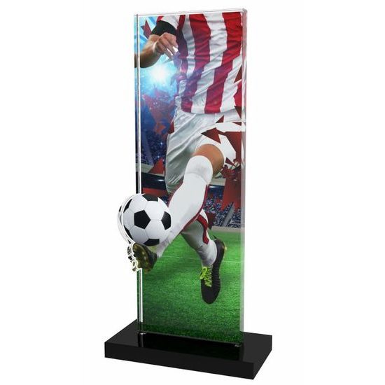 Apla Red and White Football Kit Trophy