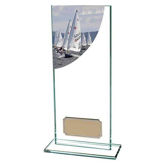 Colour Curve Jade Glass Sailing Trophy