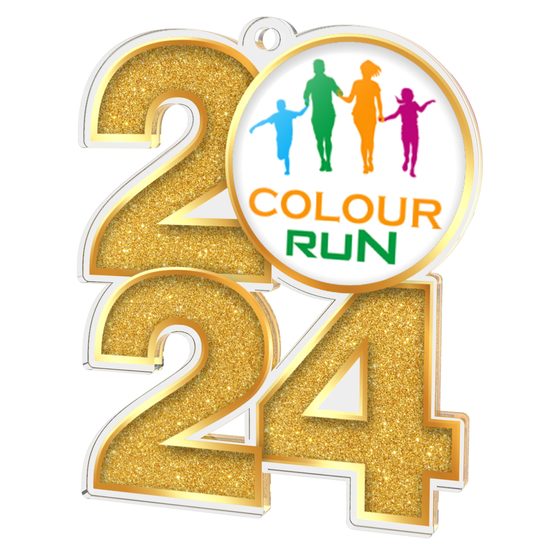Colour Run Acrylic 2024 Medal