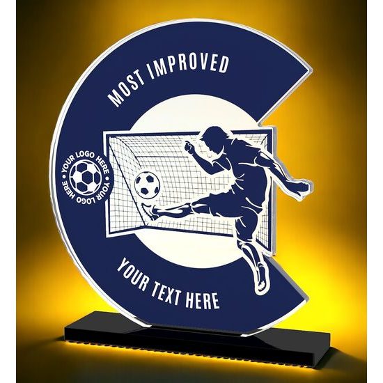 Cantu Deluxe Custom Printed Most Improved Football Trophy