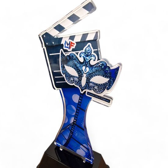 Chaplin Clapperboard & Logo Custom Made Acrylic Award