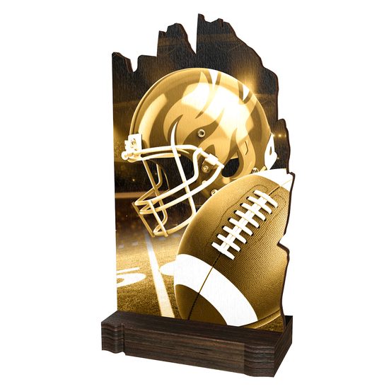 Shard Classic American Football Eco Friendly Wooden Trophy