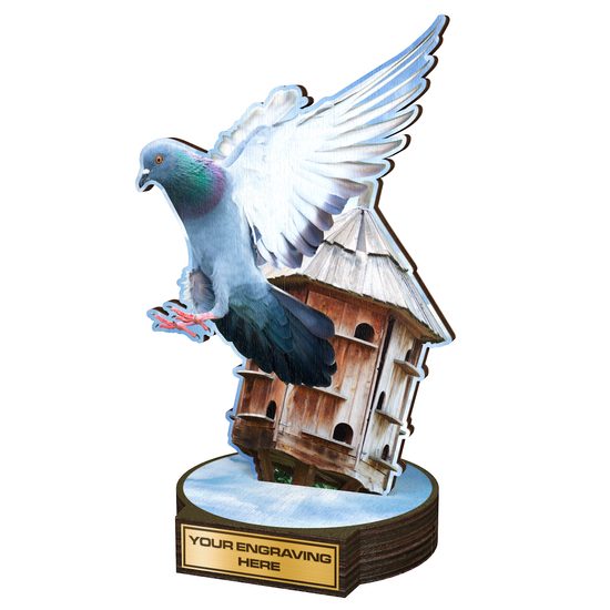 Grove Pigeon Racing Real Wood Trophy