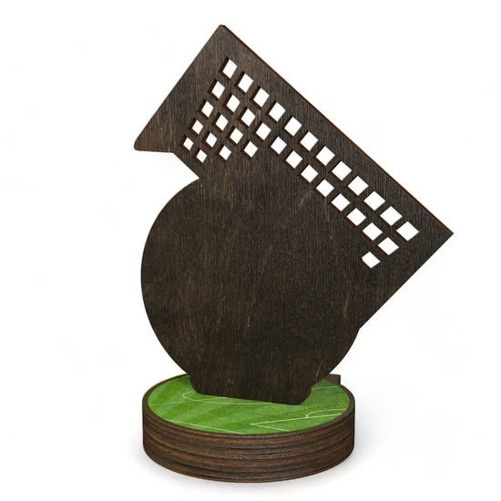 Grove Classic Football Ball Real Wood Trophy
