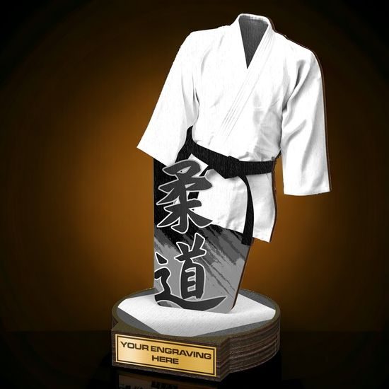 Grove Classic Martial Arts Kimono Real Wood Trophy
