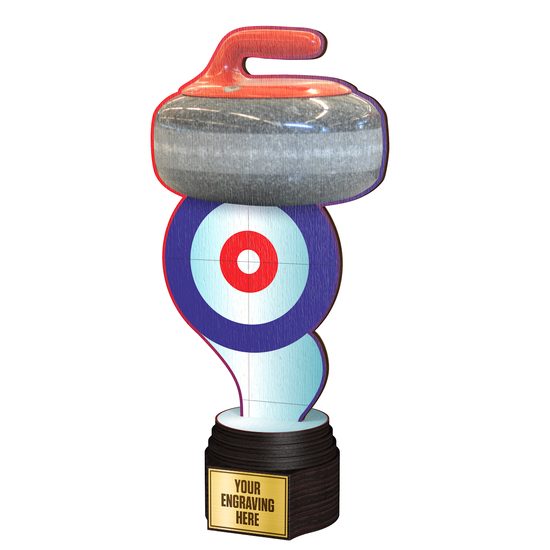 Frontier Real Wood Curling Trophy