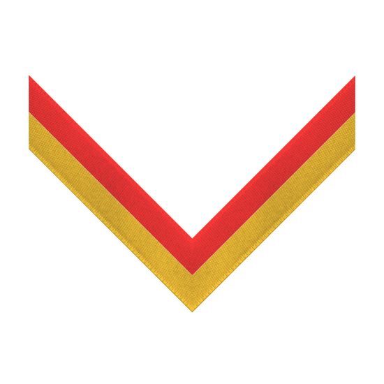 Red & Yellow Stripe Clip on Medal Ribbon