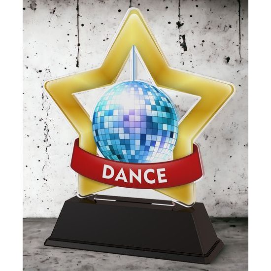 Mini Star Glitterball Dance Trophy