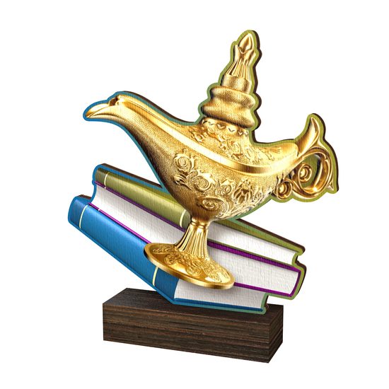 Sierra Quiz Magic Lamp Real Wood Trophy