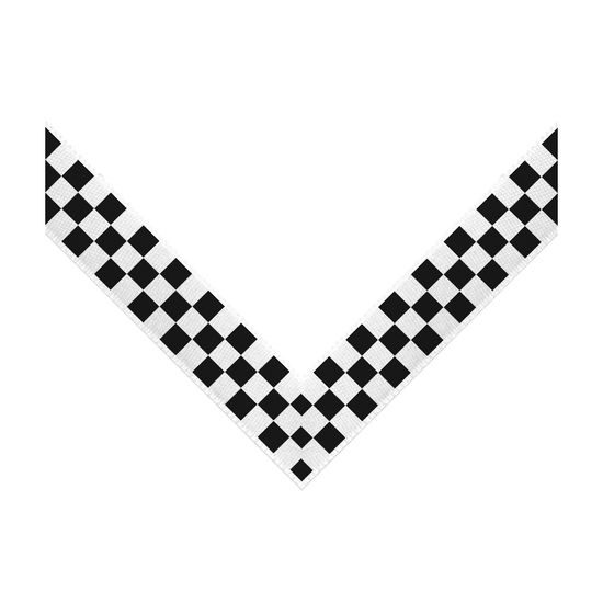 Clip on Medal Ribbon Chequered Flag