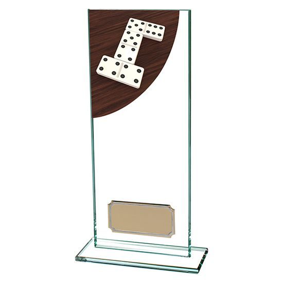 Colour Curve Jade Glass Dominoes Trophy