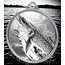 Pike Fishing Texture Classic Print Silver Medal