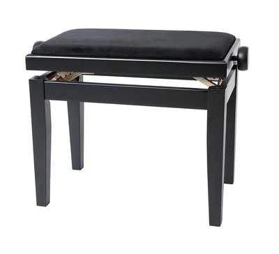 GEWA Pianová stolička DeLuxe černá mat