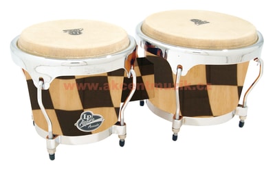 Latin Percussion Aspire Accent Series Wood Bongos, Checker Board