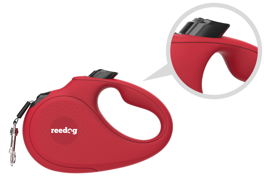 Reedog Senza Basic retractable dog leash M 20kg / 5m cord / red -  Retractable dog leash - Electric-Collars.com