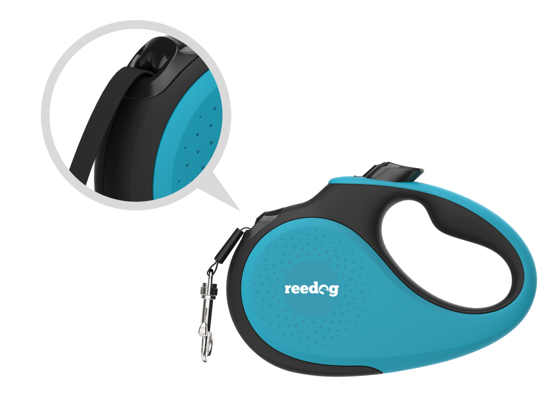 Reedog Senza Premium retractable dog leash L 50kg / 5m tape / turquoise -  Retractable dog leash - Electric-Collars.com